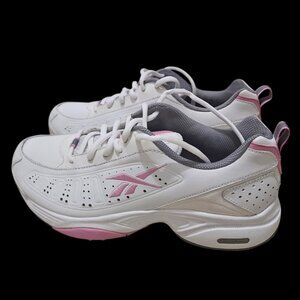 Reebok Women’s White & Pink Running Shoes – DMX Foam
